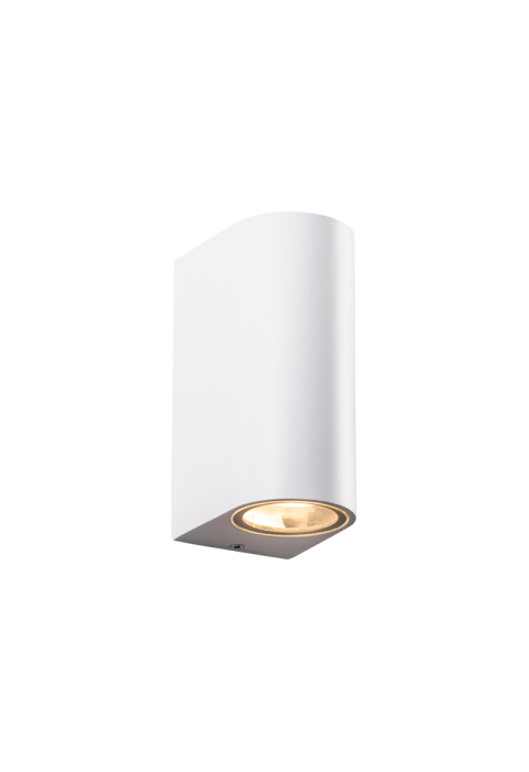 GU10 WALL LUMINAIRE 230V AC MATT WHITE IP65 MAX.2X35W