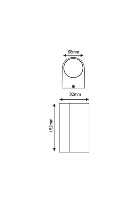 GU10 WALL LUMINAIRE 230V AC MATT WHITE IP65 MAX.2X35W