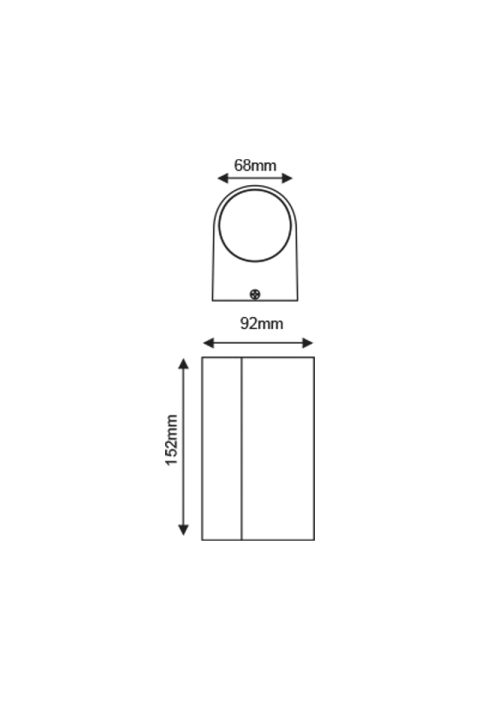 ФАСАДЕН АПЛИК 230V AC GOLDEN BLACK IP65 MAX.2X35W