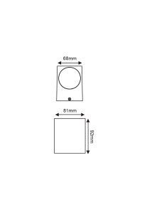 GU10 WALL LUMINAIRE 230V AC DARK GREY IP65 MAX.35W