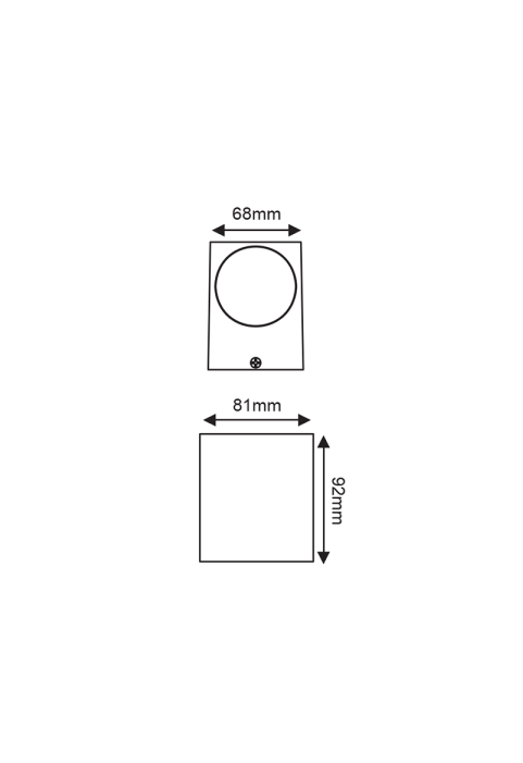GU10 WALL LUMINAIRE 230V AC DARK GREY IP65 MAX.35W