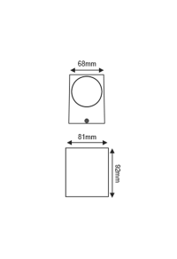 ^GU10 WALL LUMINAIRE 230V AC MATT WHITE IP65 MAX.35W