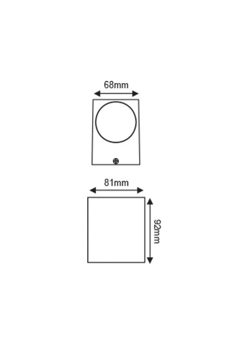 ^GU10 WALL LUMINAIRE 230V AC MATT WHITE IP65 MAX.35W