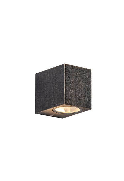 ^GU10 WALL LUMINAIRE 230V AC GOLDEN BLACK IP65 MAX.35W