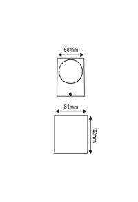 ^GU10 WALL LUMINAIRE 230V AC GOLDEN BLACK IP65 MAX.35W