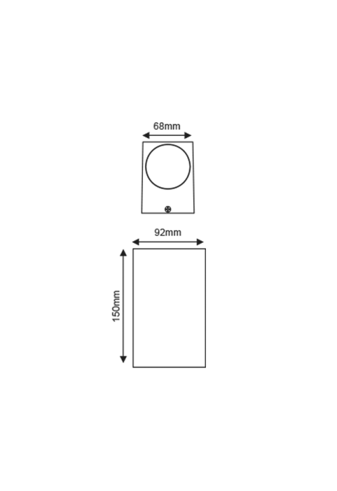 Фасаден аплик ACA LIGHTING  VITA-GS IP65
