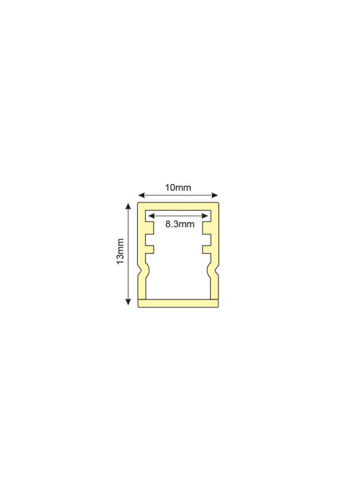 WREN PLASTIC WATERPROOF PROFILE P144 WITH OPAL PC DIFFUSER 2m/pc