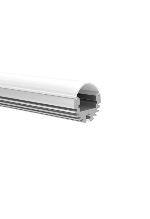 CIRC ALUMINUM PROFILE P8N WITH OPAL DIFFUSER 2m/pc