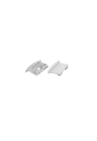 SET OF GREY PLASTIC END CAPS FOR P191, 1 WITHOUT HOLE & 1 WITH HOLE