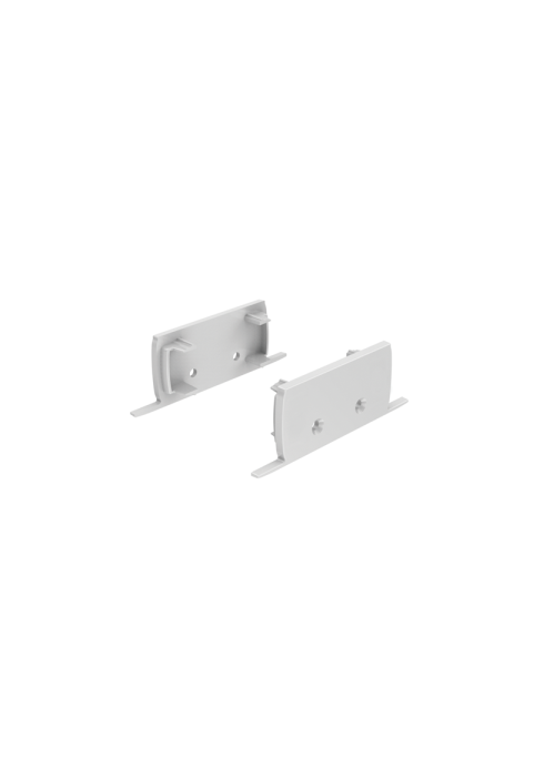 SET OF GREY PLASTIC END CAPS FOR P50N, 2 WITHOUT HOLE