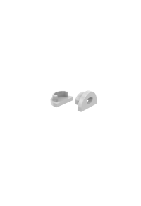 SET OF GREY PLASTIC END CAPS FOR P172, 1 WITHOUT HOLE & 1 WITH HOLE