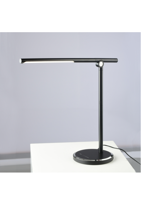 НАСТОЛНА ЛАМПА ЛЕД 7W ЧЕРНО CCT 300LM DIMMABLE+TOUCH SWITCH+USB CHARGER DEGAS