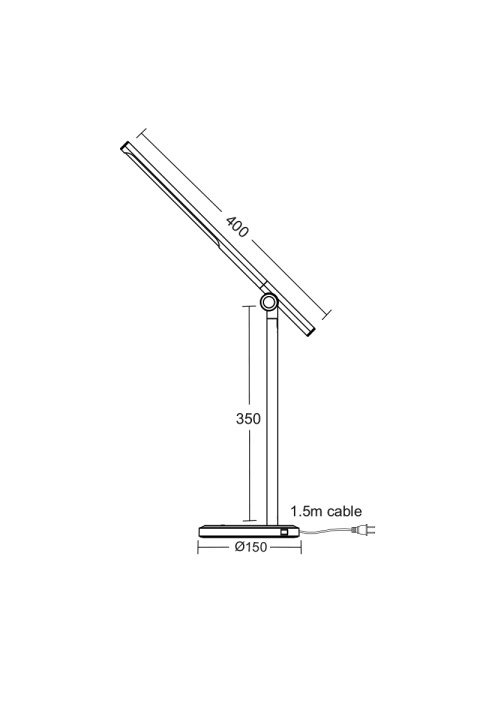 НАСТОЛНА ЛАМПА ЛЕД 7W ЧЕРНО CCT 300LM DIMMABLE+TOUCH SWITCH+USB CHARGER DEGAS