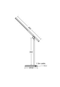 НАСТОЛНА ЛАМПА ЛЕД 7W ЧЕРНО CCT 300LM DIMMABLE+TOUCH SWITCH+USB CHARGER DEGAS