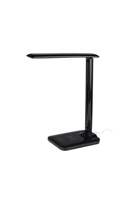 НАСТОЛНА ЛАМПА ЛЕД 5W ЧЕРНО CCT 320LM+TOUCH SWITCH+WIRELESS/USB CHARGER  FUTUR2