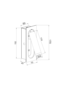 АПЛИК ЛЕД 3W 3200K 190LM БЯЛО МЕТАЛНО ВГРАДЕНО  7X5X17CM AIAS