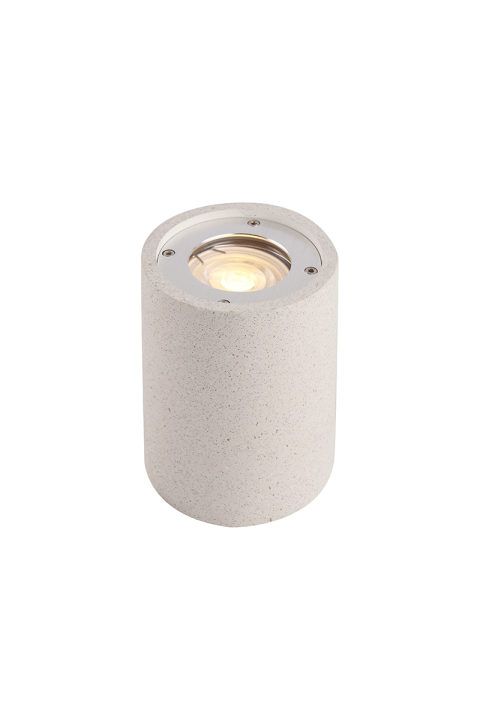 CEILING ROUND SPOT LUMINAIRE IP65 GU10 WHITE CEMENT 