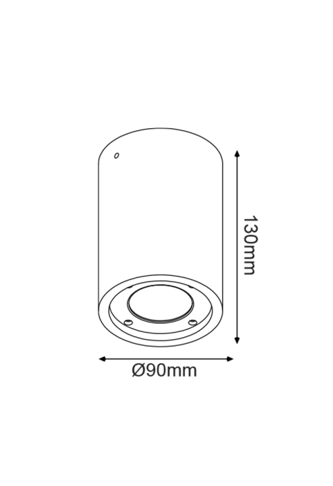 CEILING ROUND SPOT LUMINAIRE IP65 GU10 WHITE CEMENT 