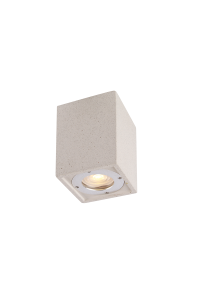 CEILING SQUARE SPOT LUMINAIRE IP65 GU10 WHITE CEMENT 