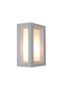 WALL LUMINAIRE IP65 E27 Max.7W WHITE CEMENT & PC DIFFUSER 
