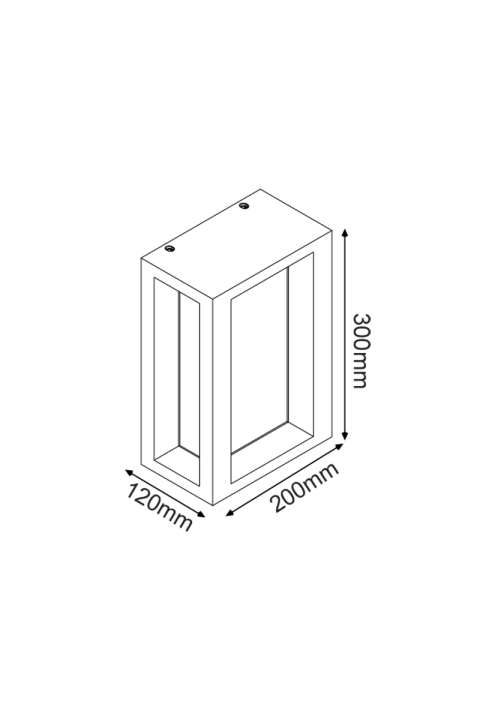 WALL LUMINAIRE IP65 E27 Max.7W WHITE CEMENT & PC DIFFUSER 