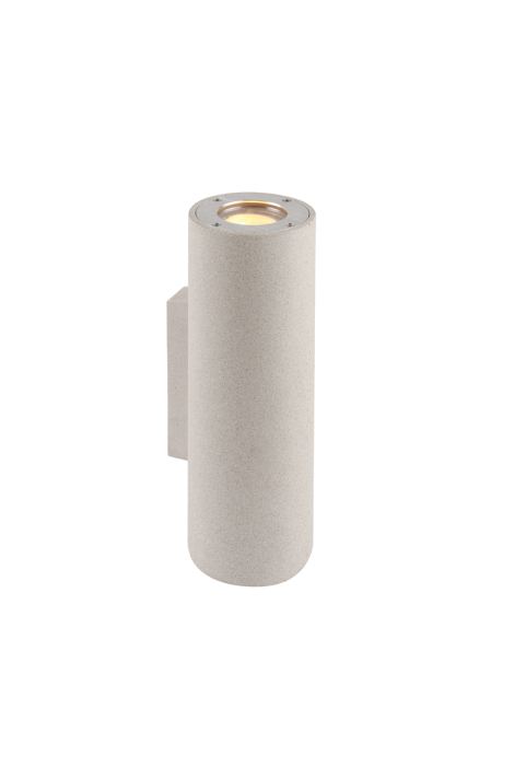 WALL UP-DOWN ROUND SPOT LUMINAIRE IP65 2XGU10 WHITE CEMENT 