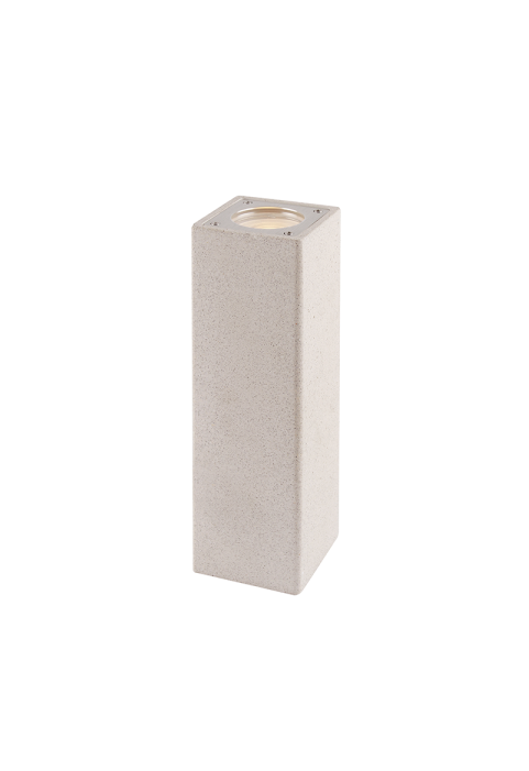 WALL UP-DOWN SQUARE SPOT LUMINAIRE IP65 2XGU10 WHITE CEMENT 