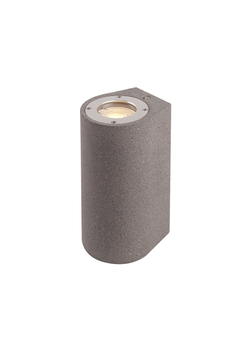 ^WALL UP-DOWN ROUND SPOT LUMINAIRE IP65 2XGU10 BLACK CEMENT 