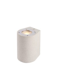 WALL ROUND SPOT LUMINAIRE IP65 GU10 WHITE CEMENT 