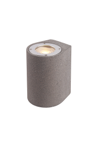 WALL ROUND SPOT LUMINAIRE IP65 GU10 BLACK CEMENT 