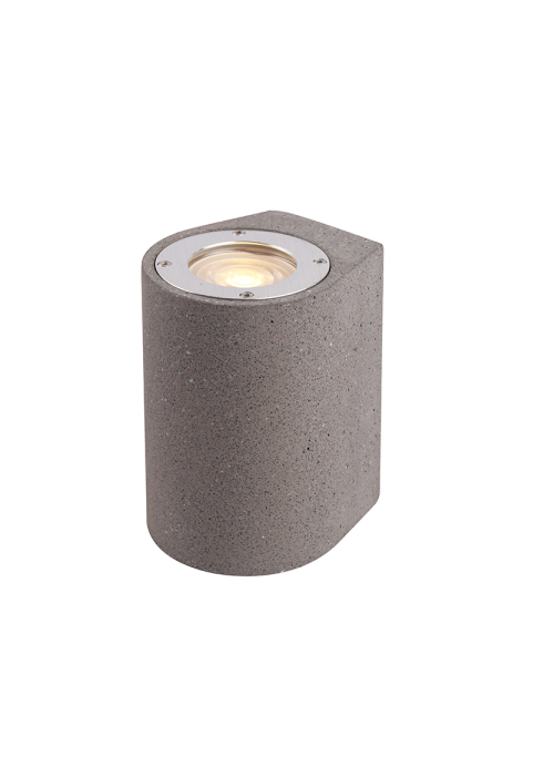 WALL ROUND SPOT LUMINAIRE IP65 GU10 BLACK CEMENT 