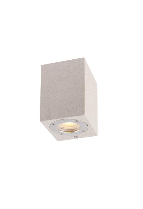 WALL SQUARE SPOT LUMINAIRE IP65 GU10 WHITE CEMENT 