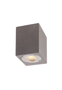WALL SQUARE SPOT LUMINAIRE IP65 GU10 BLACK CEMENT 