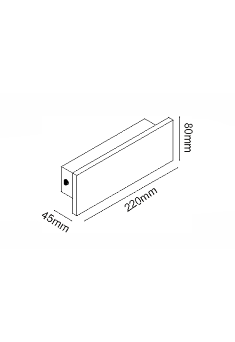 ^LINEAR WALL LED SMD LUMINAIRE 8W 540LM 230V AC 3000K RA80 IP65 30.000HRS WHITE CEMENT 