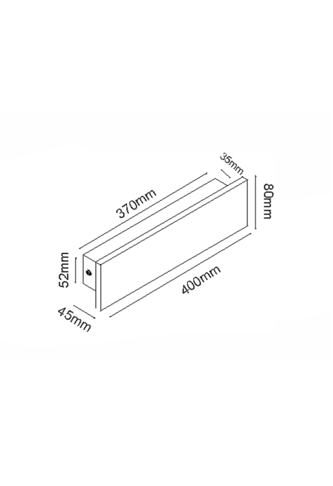 ^LINEAR WALL LED SMD LUMINAIRE 12W 760LM 230V AC 3000K RA80 IP65 30.000HRS WHITE CEMENT 