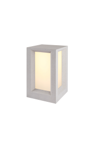 POST LUMINAIRE 330MM IP65 2xE27 Max.7W WHITE CEMENT & PC DIFFUSER 