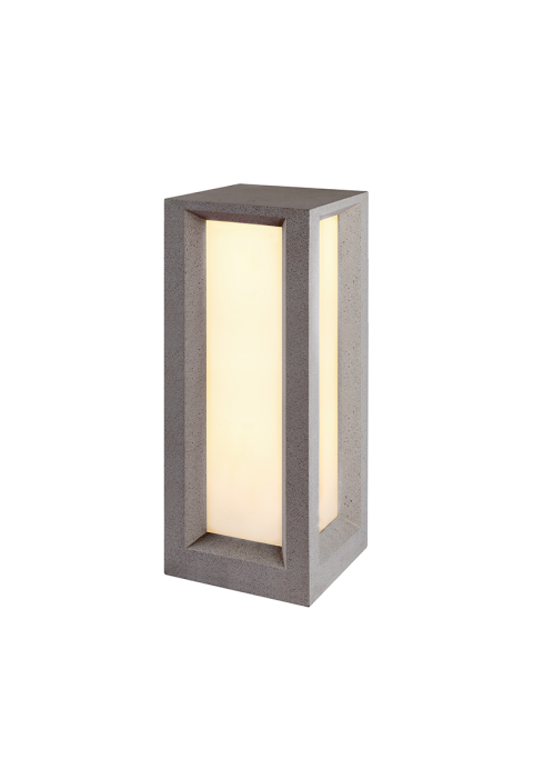 ГРАДИНСКИ СТЪЛБ  560MM IP65 3xE27 Max.7W BLACK CEMENT & PC DIFFUSER 