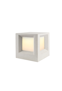 ГРАДИНСКИ СТЪЛБ 200MM IP65 E27 Max.7W WHITE CEMENT & PC DIFFUSER 