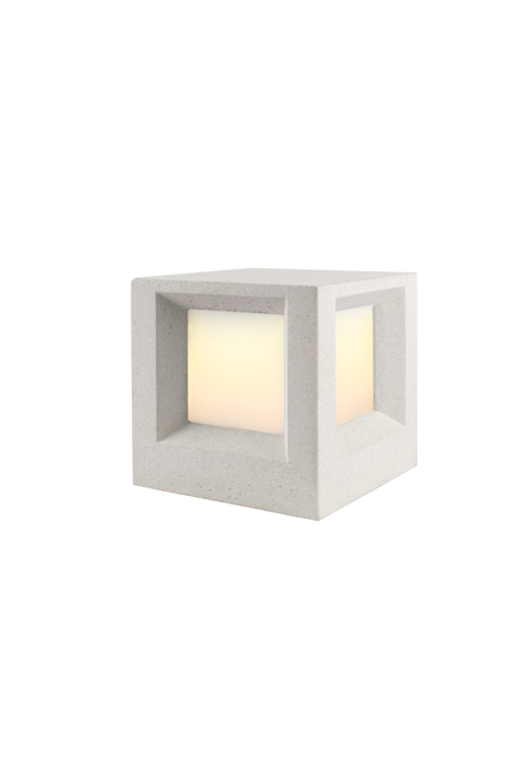 ГРАДИНСКИ СТЪЛБ 200MM IP65 E27 Max.7W WHITE CEMENT & PC DIFFUSER 