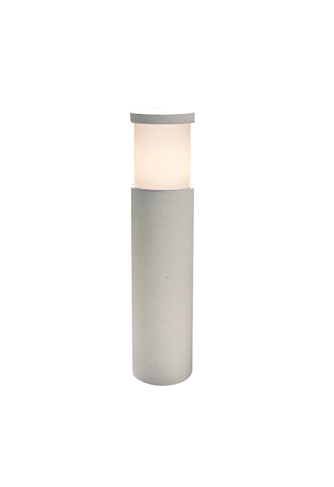 POST LUMINAIRE 560MM IP65 E27 Max.7W WHITE CEMENT & PC DIFFUSER 