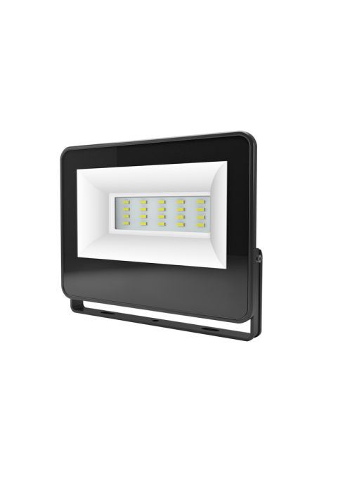 BLACK LED SMD FLOOD LUMINAIRE IP66 20W 3000K 2000Lm 230V AC RA80