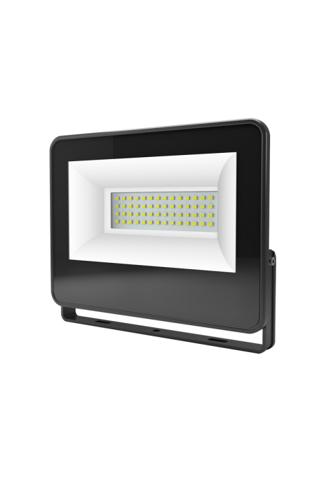 BLACK LED SMD FLOOD LUMINAIRE IP66 50W 3000K 5000Lm 230V AC RA80