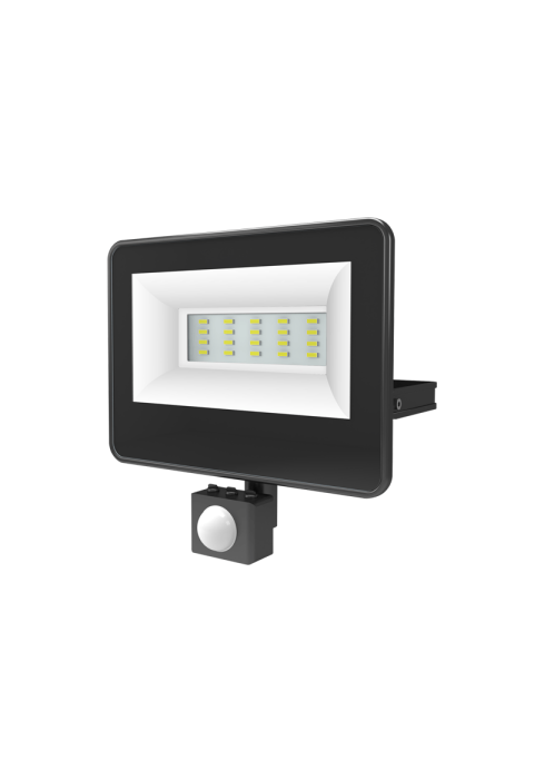BLACK SENSOR LED SMD FLOOD LUMINAIRE IP66 10W 4000K 1030Lm 230V AC RA80