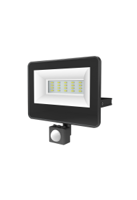 BLACK SENSOR LED SMD FLOOD LUMINAIRE IP66 20W 4000K 2070Lm 230V AC RA80