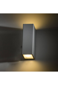 НАГОРЕ-НАДОЛУ КУБЕС  2X1W SMD ЕПИСТАР ЛЕД 3000K 230V СИВ