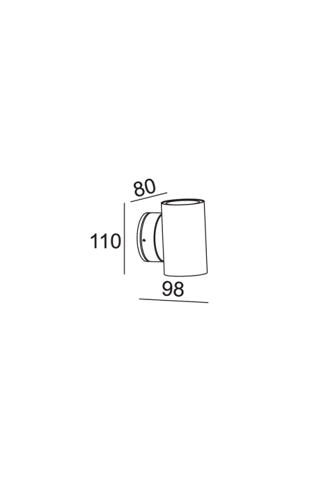 АПЛИК НАГОРЕ-НАДОЛУ ЛЕД  6X1W IP44