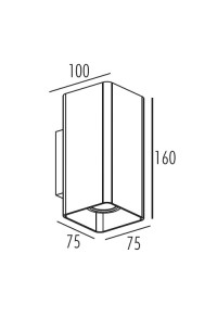 ЛЕД АПЛИКА ЗА СТЕННА 230V 2X7W 677Lm 3000K 36,5° EXTRUS НАГОРЕ-НАДОЛУ  КРЪГЛО