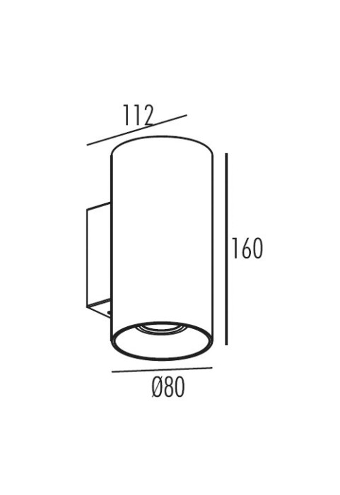 ЛЕД АПЛИКА ЗА СТЕНА 230V 2X7W 677Lm 3000K 36,5°EXTRUS  НАГОРЕ-НАДОЛУ КВАДРАТНО