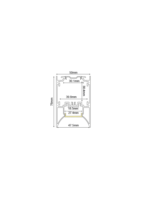 Alum. Profile LANKY POLYCARBONATE OPAL COVER 2m/pc