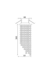 ЛУНА MR16 С КРИСТАЛИ 350X81mm MORIA